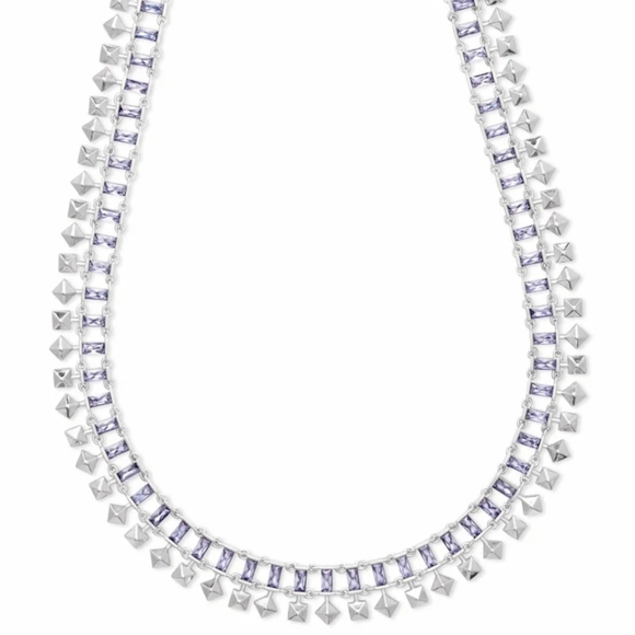 🔥LAST 1🔥NWT KENDRA SCOTT LILAC CRYSTAL NECKLACE - Picture 9 of 12